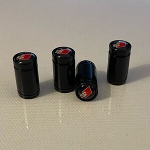 S Line Audi Valve Stem Caps in Black Set of 4 NWT
